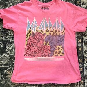Pink Def Leppard Graphic T-Shirt